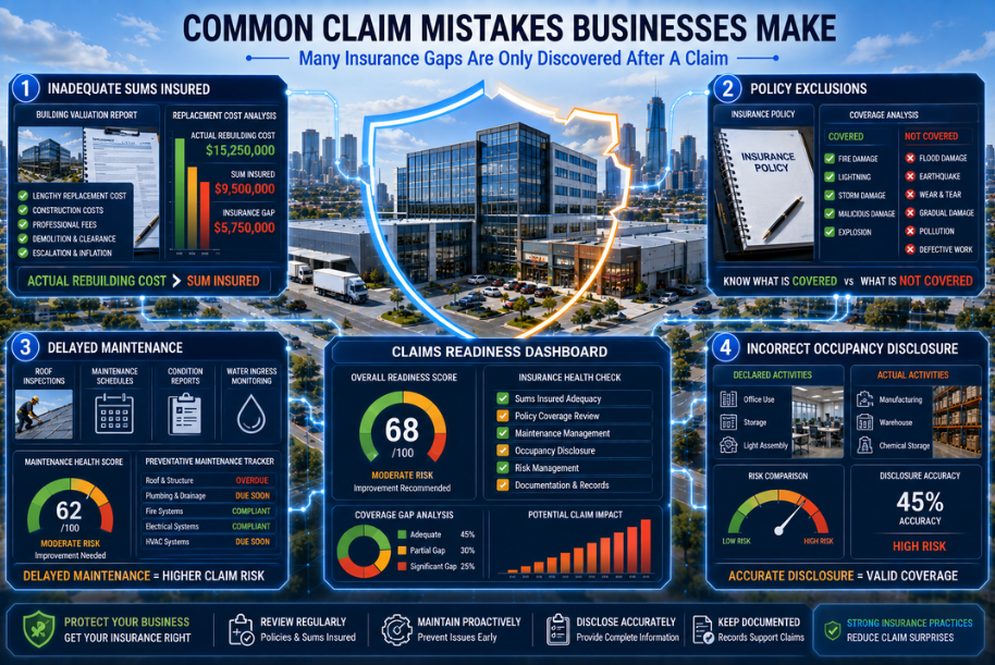 Common Commercial Property Insurance Claim Mistakes
