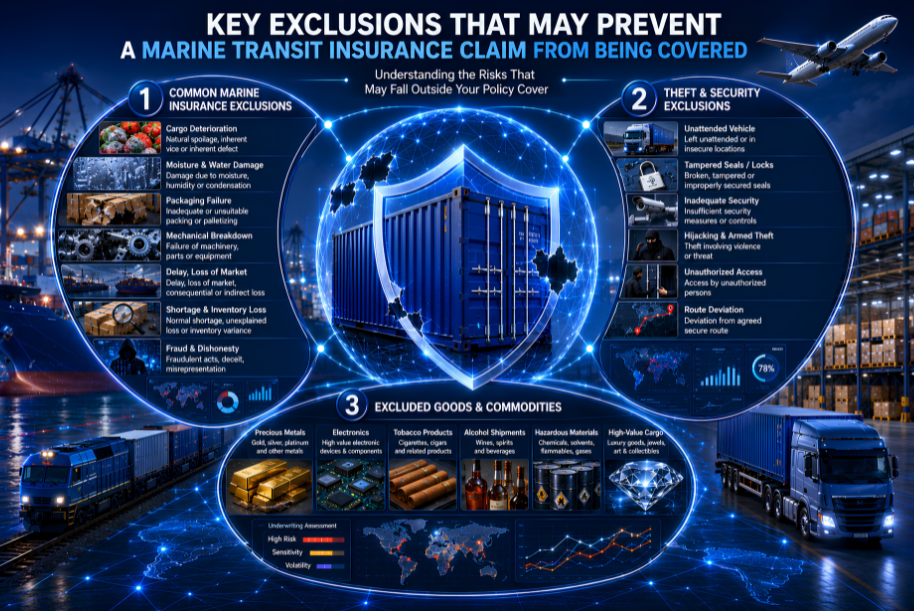 Key Marine Transit Insurance Exclusions That Could Affect Your Claim
