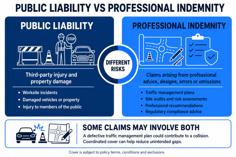 Public liability and professional indemnity cover