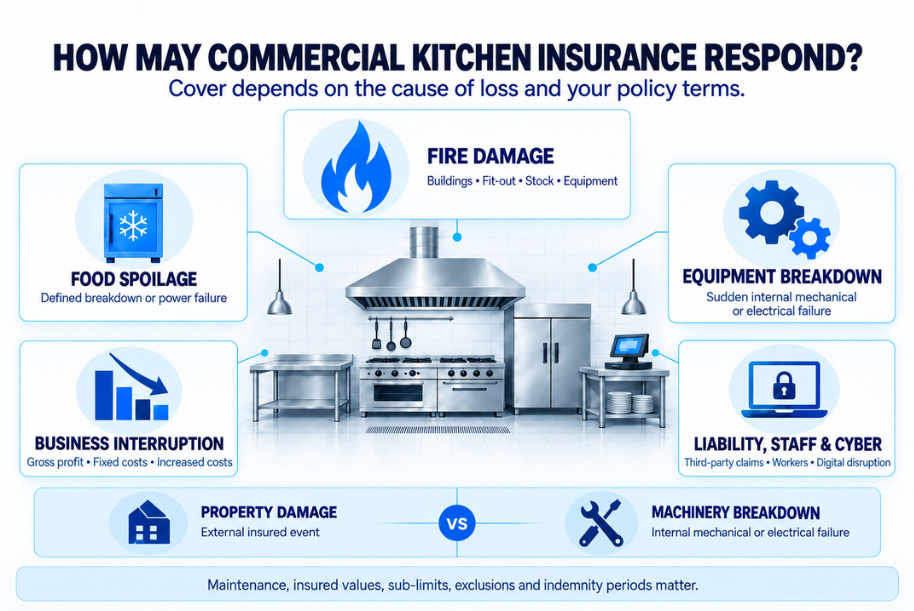 How Commercial Kitchen Fire Cover May Respond?