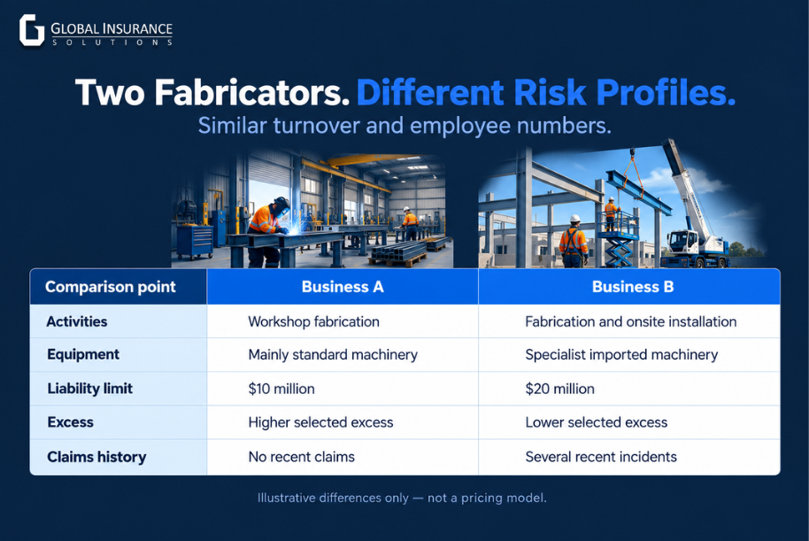 Illustrative Comparison Between Two Fabricators